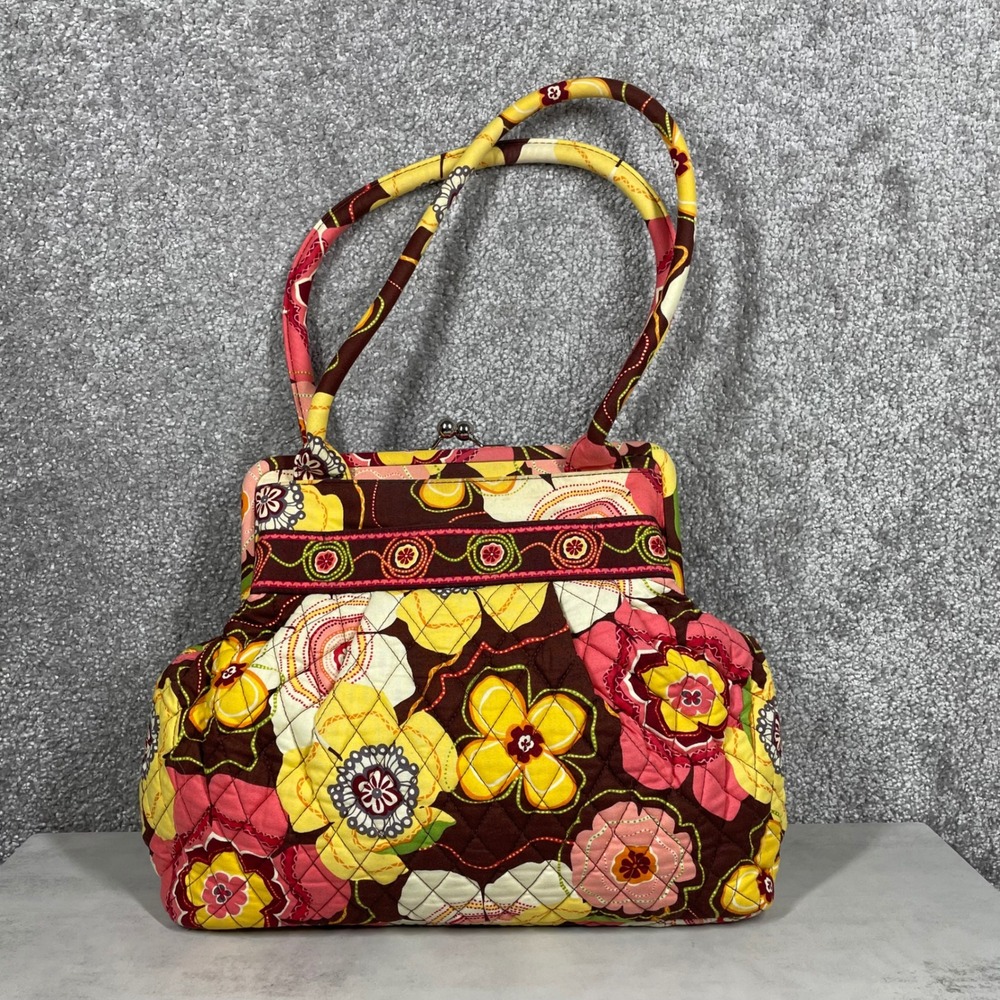 Vera Bradley Handbag Womens Medium Sun Valley Floral Quilted Kiss Lock Grandma
